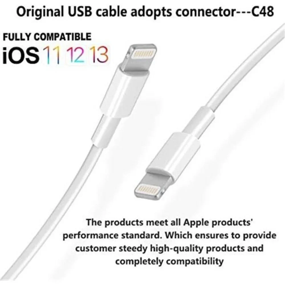 4Pack [Apple MFi Certified] Charger Lightning to USB Charging Cable Cord
